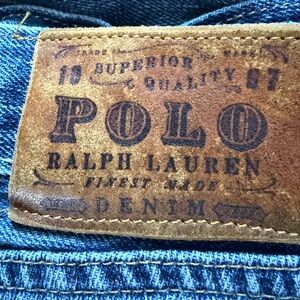 Polo Ralph Lauren Leather Patch Denim Classic Jeans 38x30
